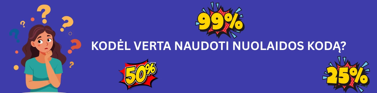 Kodėl verta naudoti nuolaidos kodą?